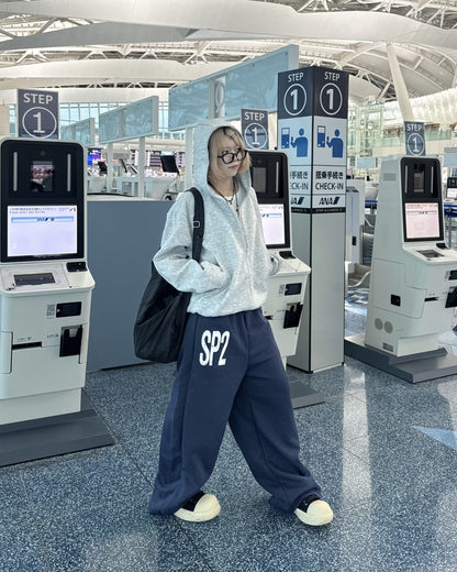 デザインダブルジップパーカー KM1215