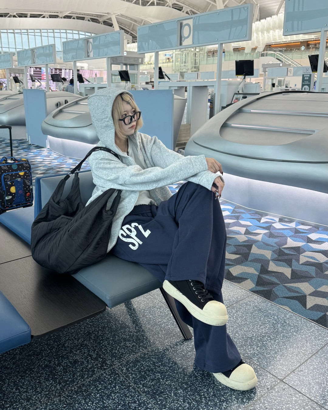 デザインダブルジップパーカー KM1215