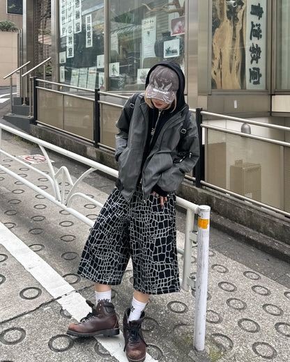 フェイクツーピースブラックジャケット KM1222