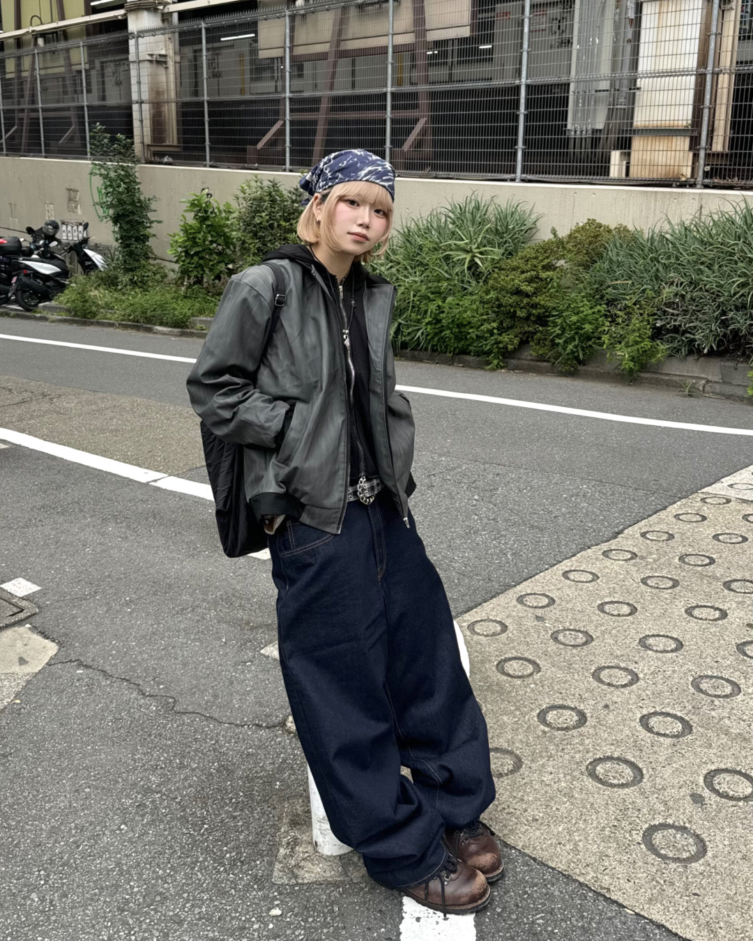 フェイクツーピースブラックジャケット KM1222