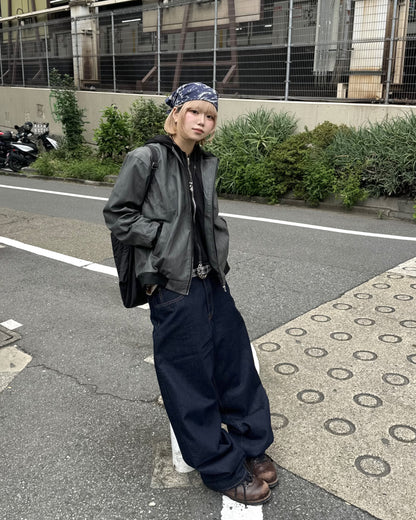 フェイクツーピースブラックジャケット KM1222