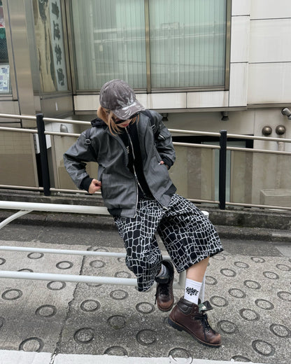 フェイクツーピースブラックジャケット KM1222