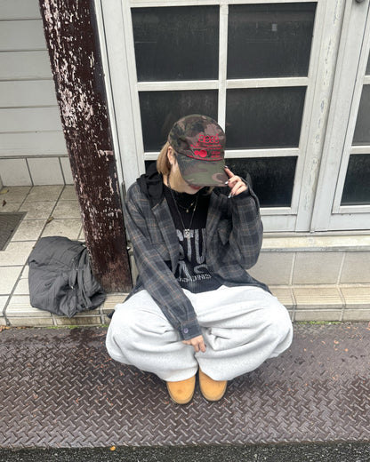 フードチェックシャツ KM1233