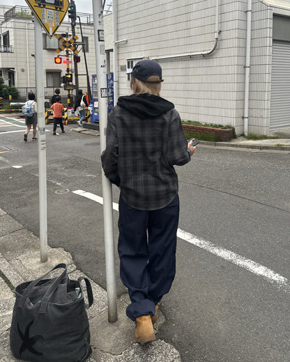 フードチェックシャツ KM1233