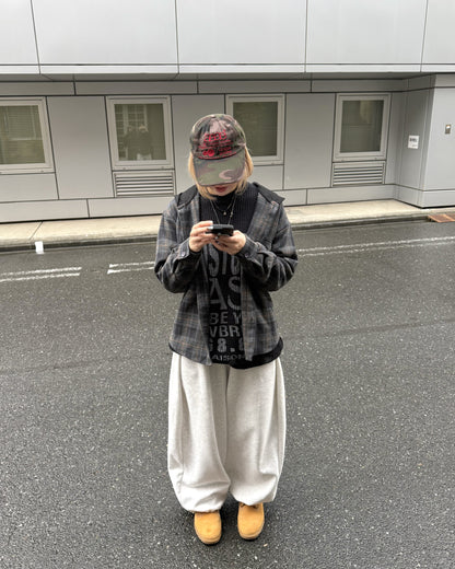 フードチェックシャツ KM1233