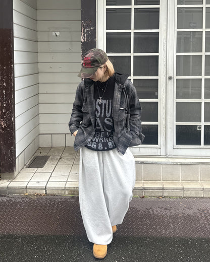 フードチェックシャツ KM1233