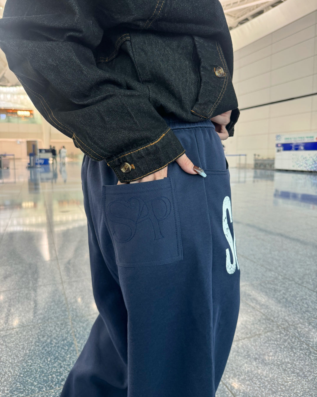 レタードワイドスウェットパンツ KM1236