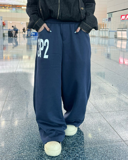 レタードワイドスウェットパンツ KM1236