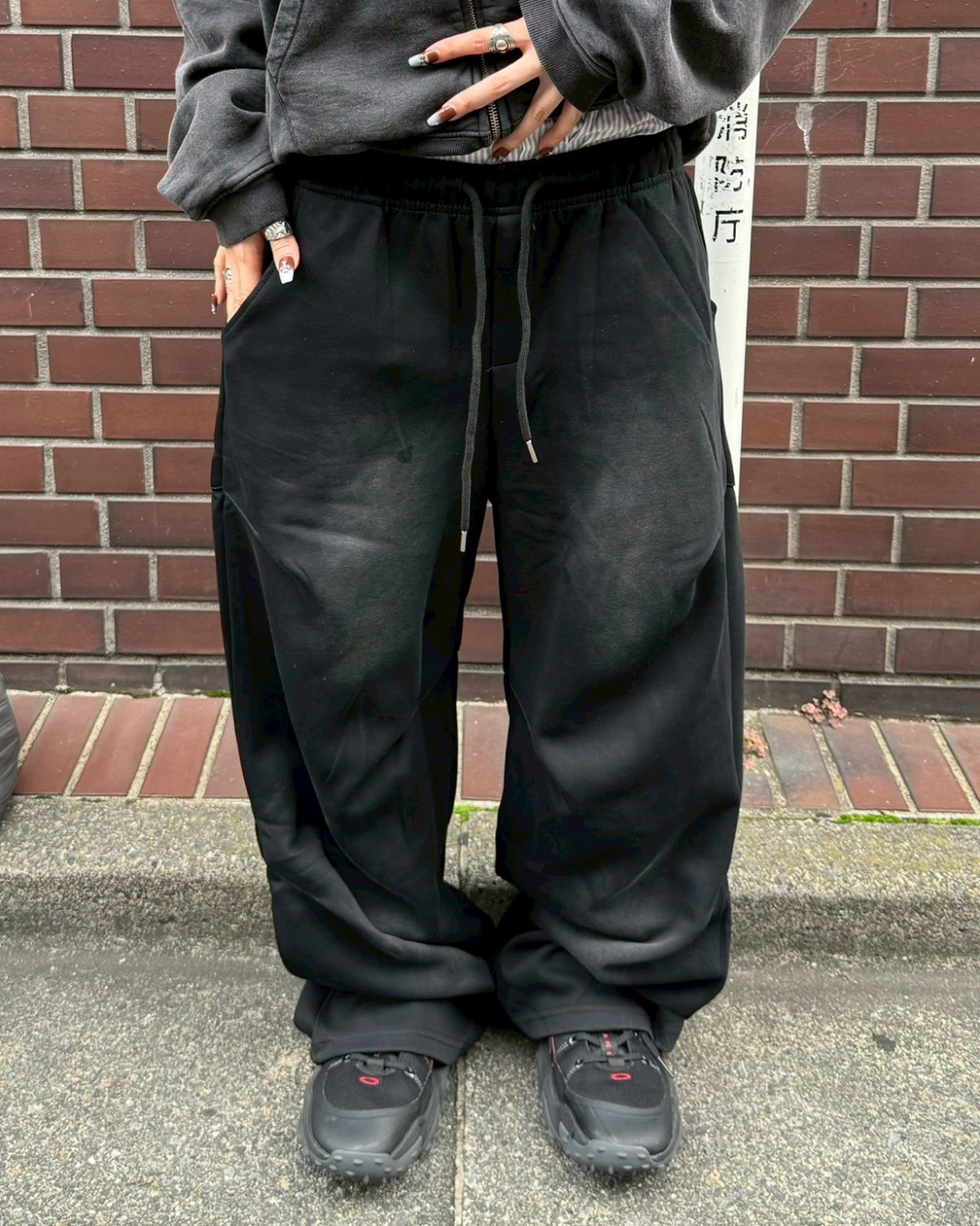 ウォッシュドスウェットパンツ KM1237