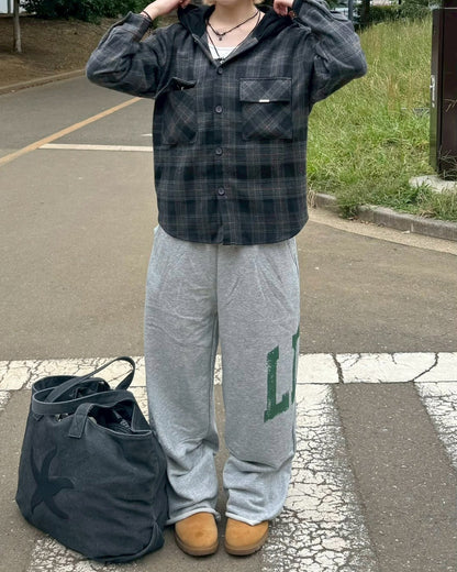 レタリングスウェットパンツ KM1238