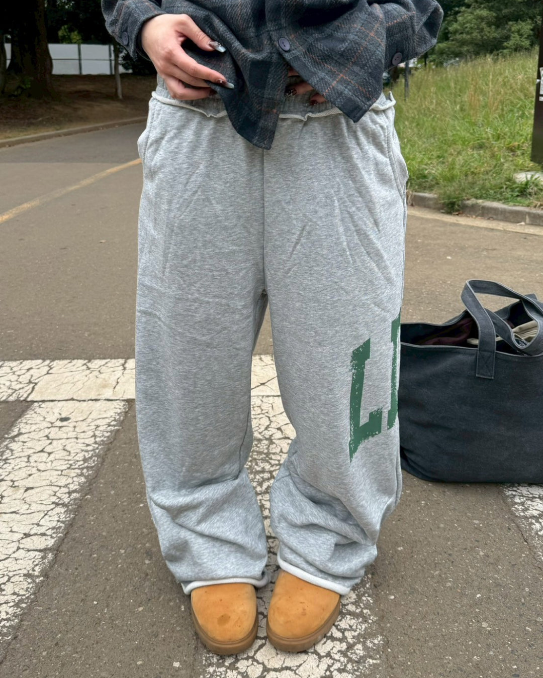 レタリングスウェットパンツ KM1238