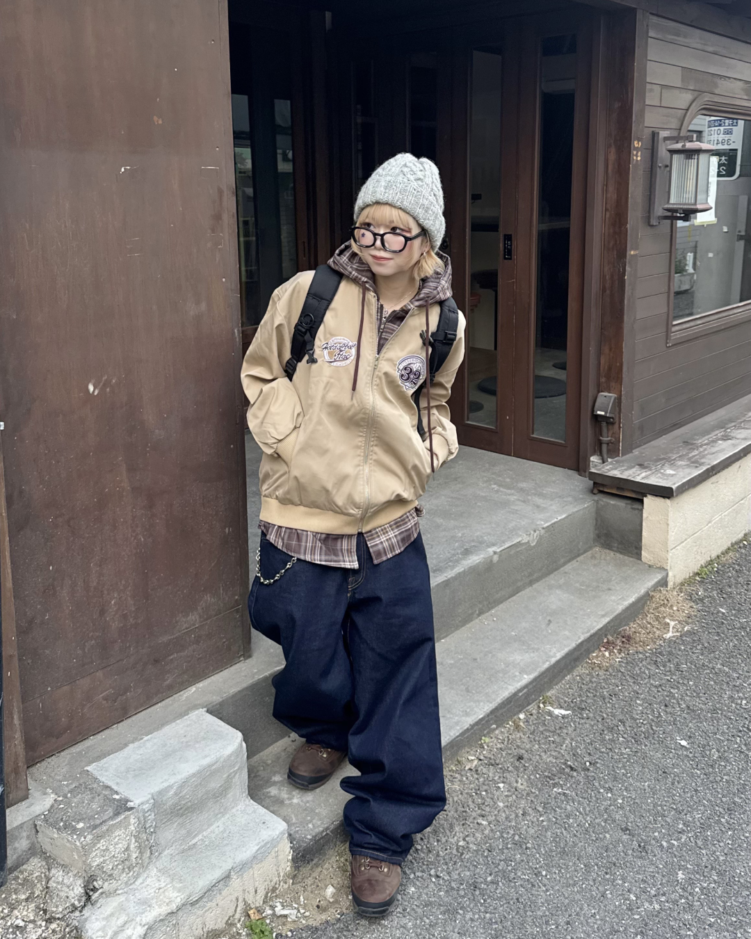 チェックレイヤードアメリカンジャケット  KM1242