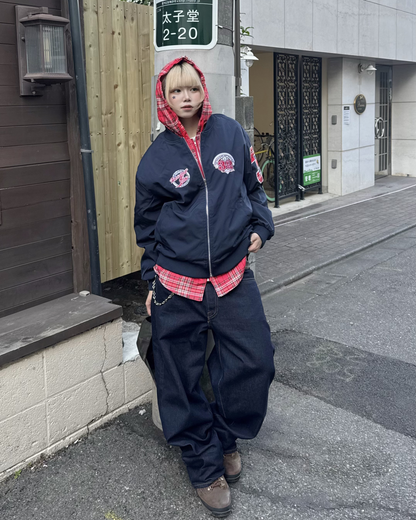 チェックレイヤードアメリカンジャケット  KM1242