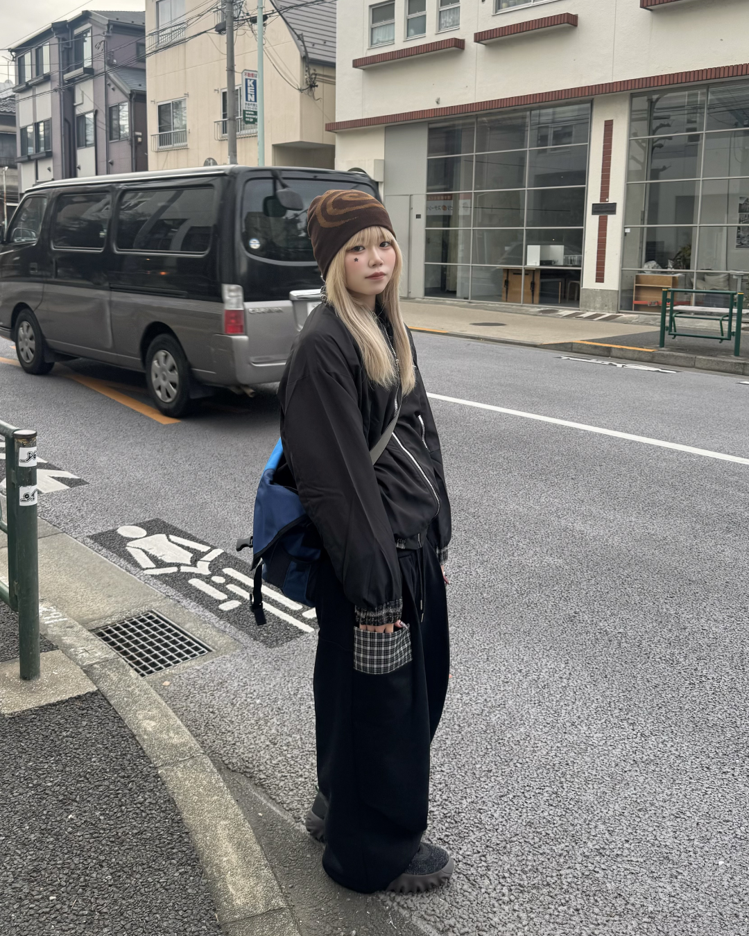 チェックフロントポケットスウェットパンツ KM1258