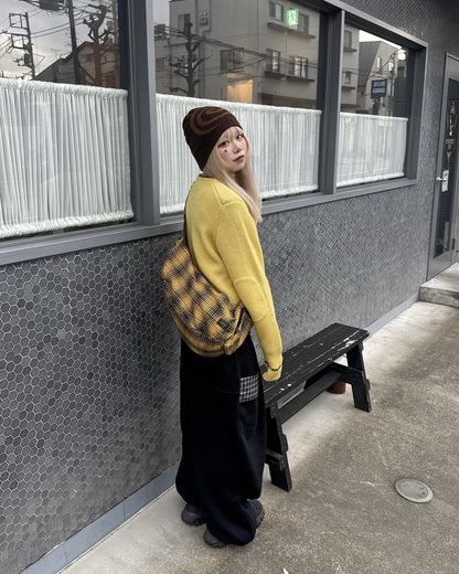 チェックフロントポケットスウェットパンツ KM1258