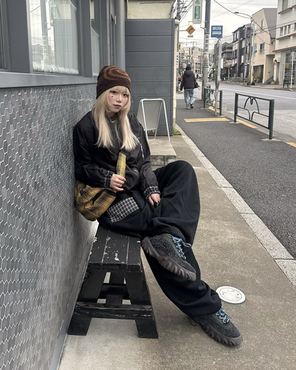 チェックフロントポケットスウェットパンツ KM1258