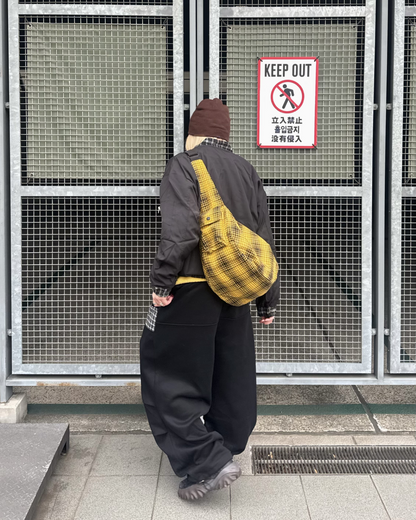 チェックフロントポケットスウェットパンツ KM1258