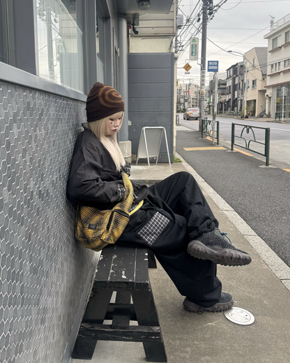 チェックフロントポケットスウェットパンツ KM1258