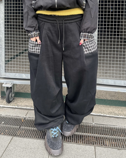 チェックフロントポケットスウェットパンツ KM1258