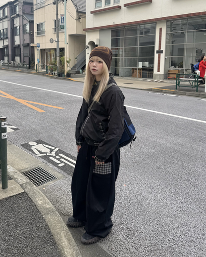 チェックフロントポケットスウェットパンツ KM1258