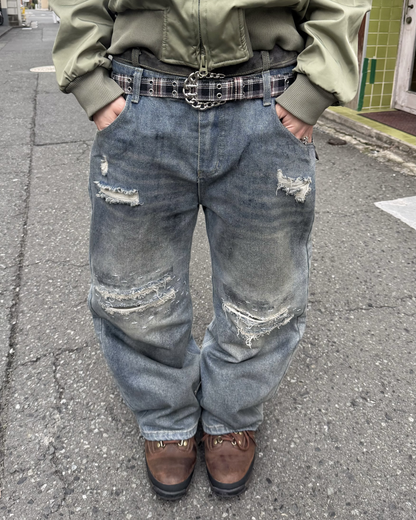 ダメージレイヤードデニム  KM1260