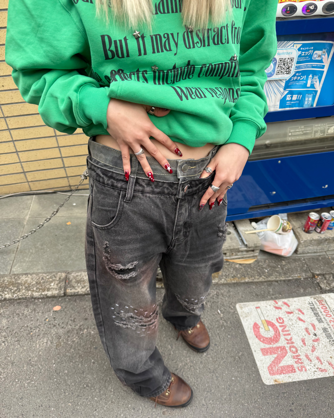 ダメージレイヤードデニム  KM1260