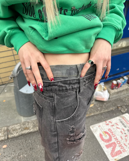 ダメージレイヤードデニム  KM1260