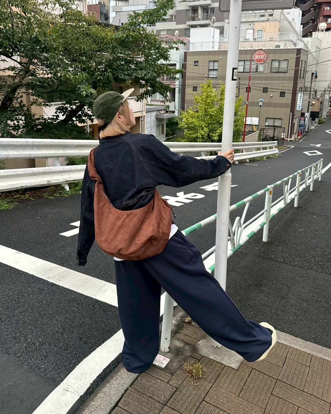 【即納】チェックレイヤードスウェットパンツ KM5006