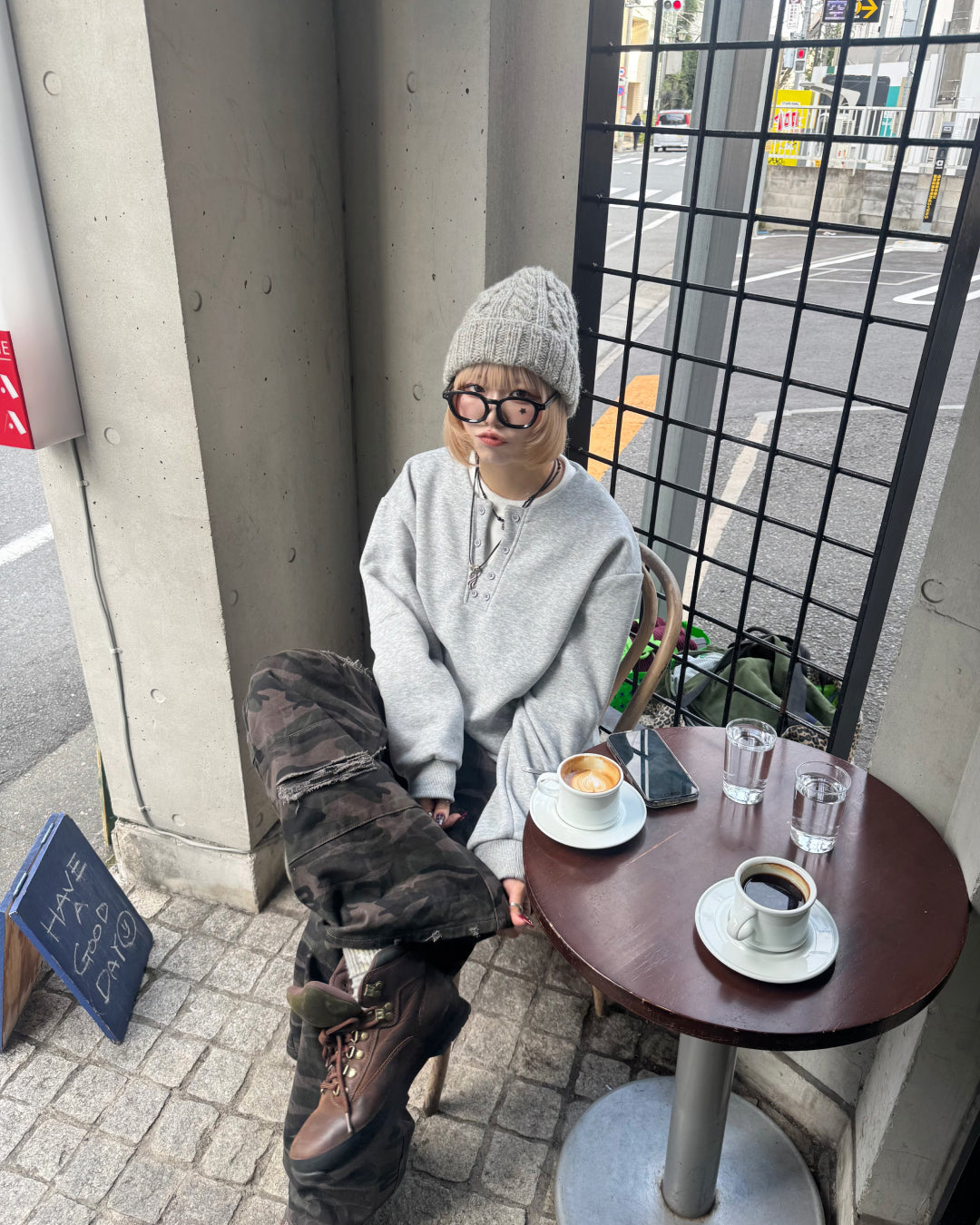 【即納】バックプリントスターカモパンツ  KM5007