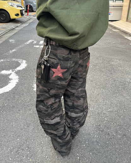 【即納】バックプリントスターカモパンツ  KM5007