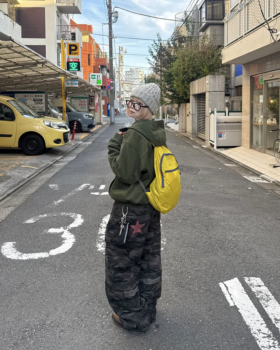 【即納】バックプリントスターカモパンツ  KM5007