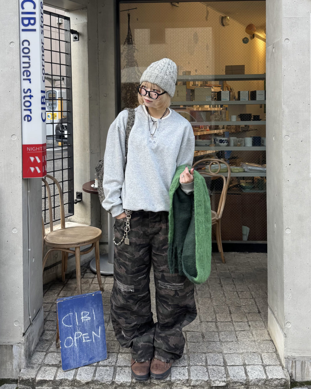 【即納】バックプリントスターカモパンツ  KM5007