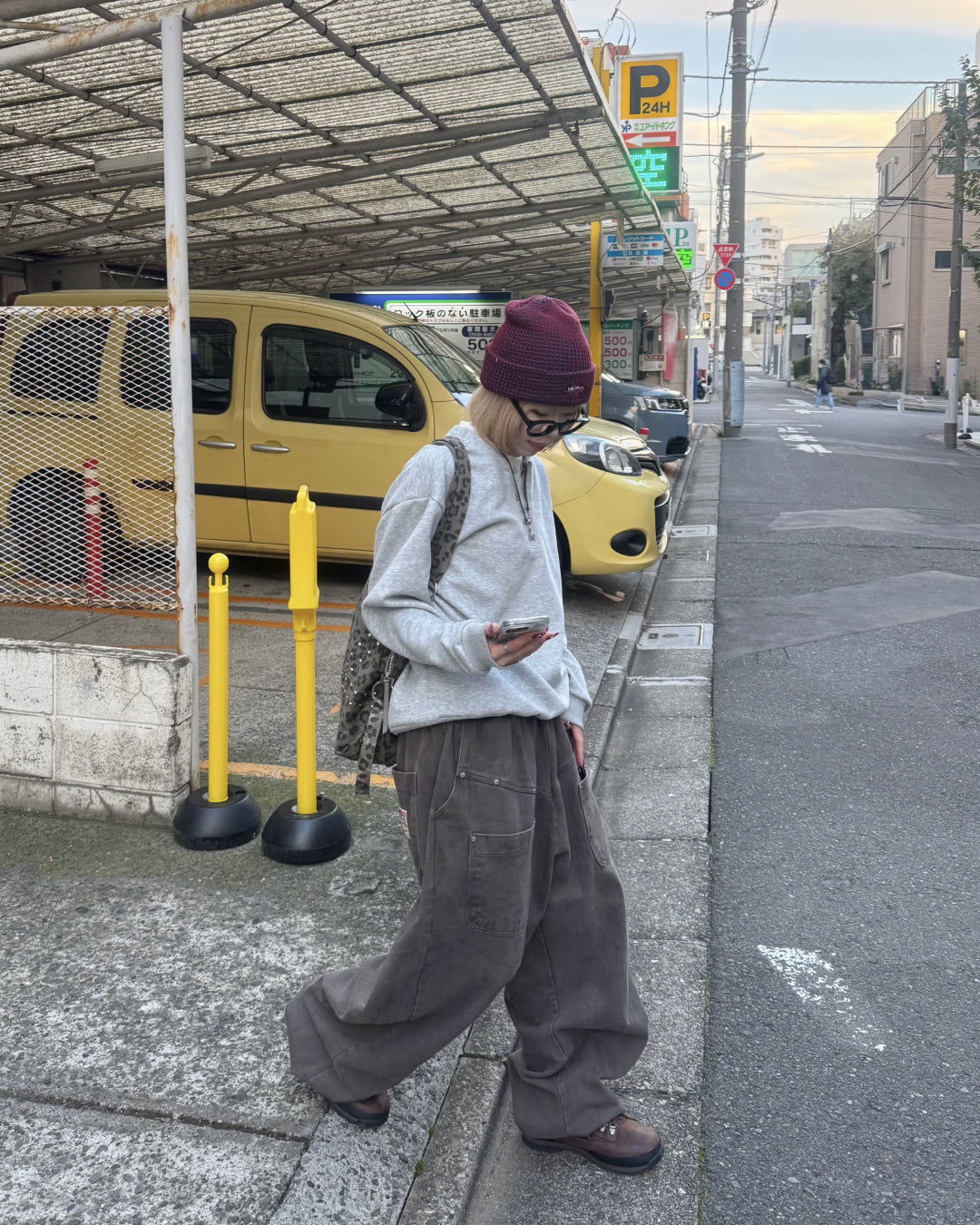 【即納】ヘンリーネックフェイクツーピーススウェット  KM5011