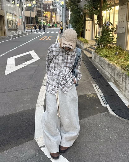 【即納】ペイント加工チェックシャツ KM5020