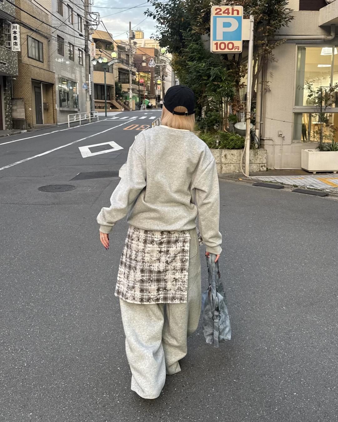 【即納】ペイント加工チェックシャツ KM5020