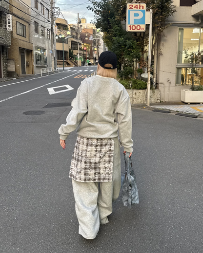 【即納】ペイント加工チェックシャツ KM5020