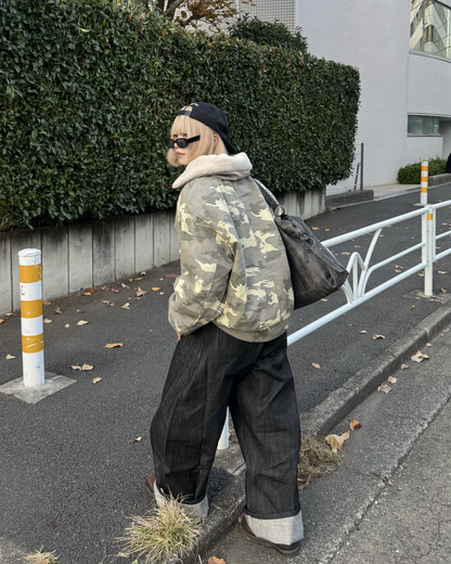 【即納】ファー襟カモフラージュジャケット KM5023