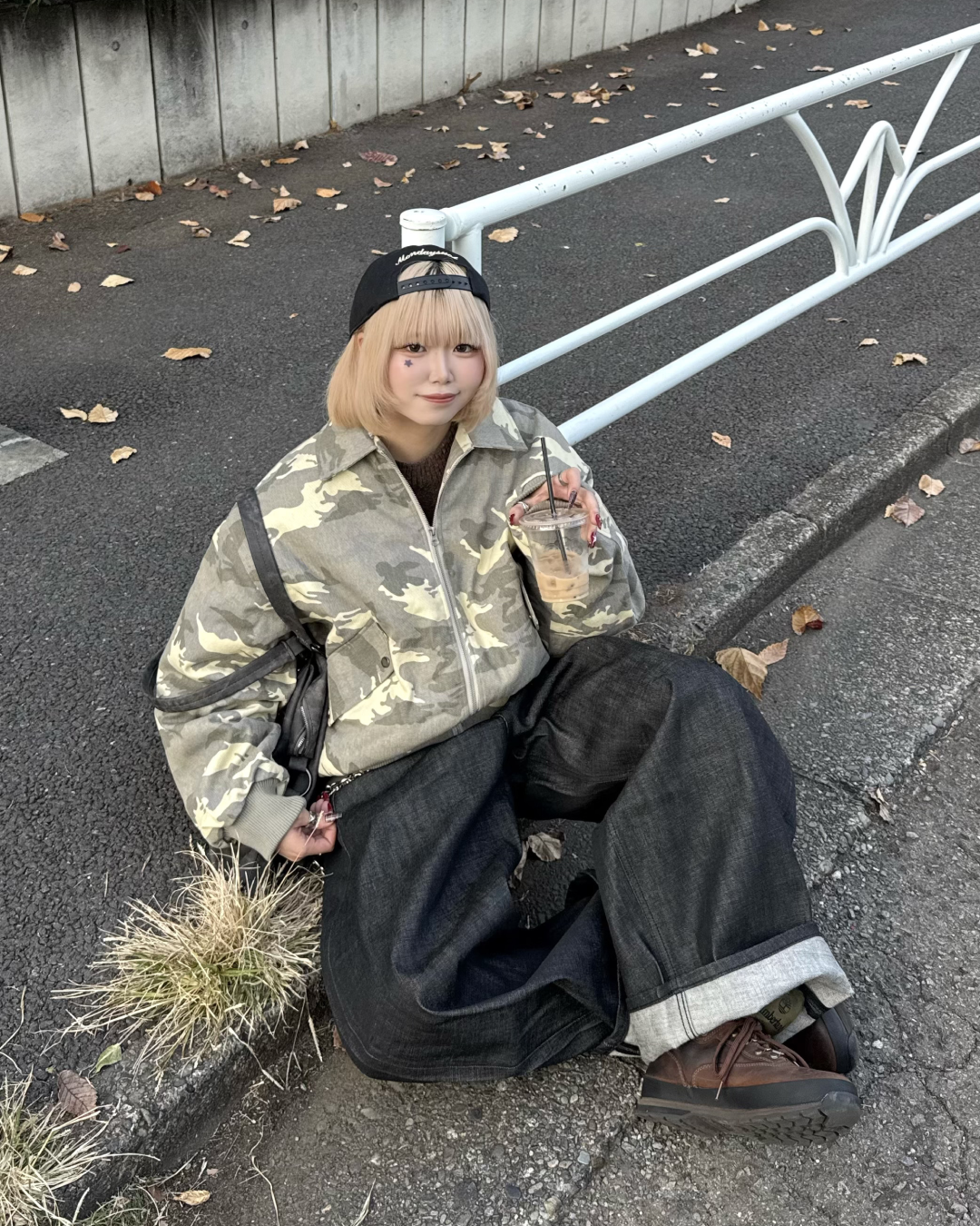 【即納】ファー襟カモフラージュジャケット KM5023