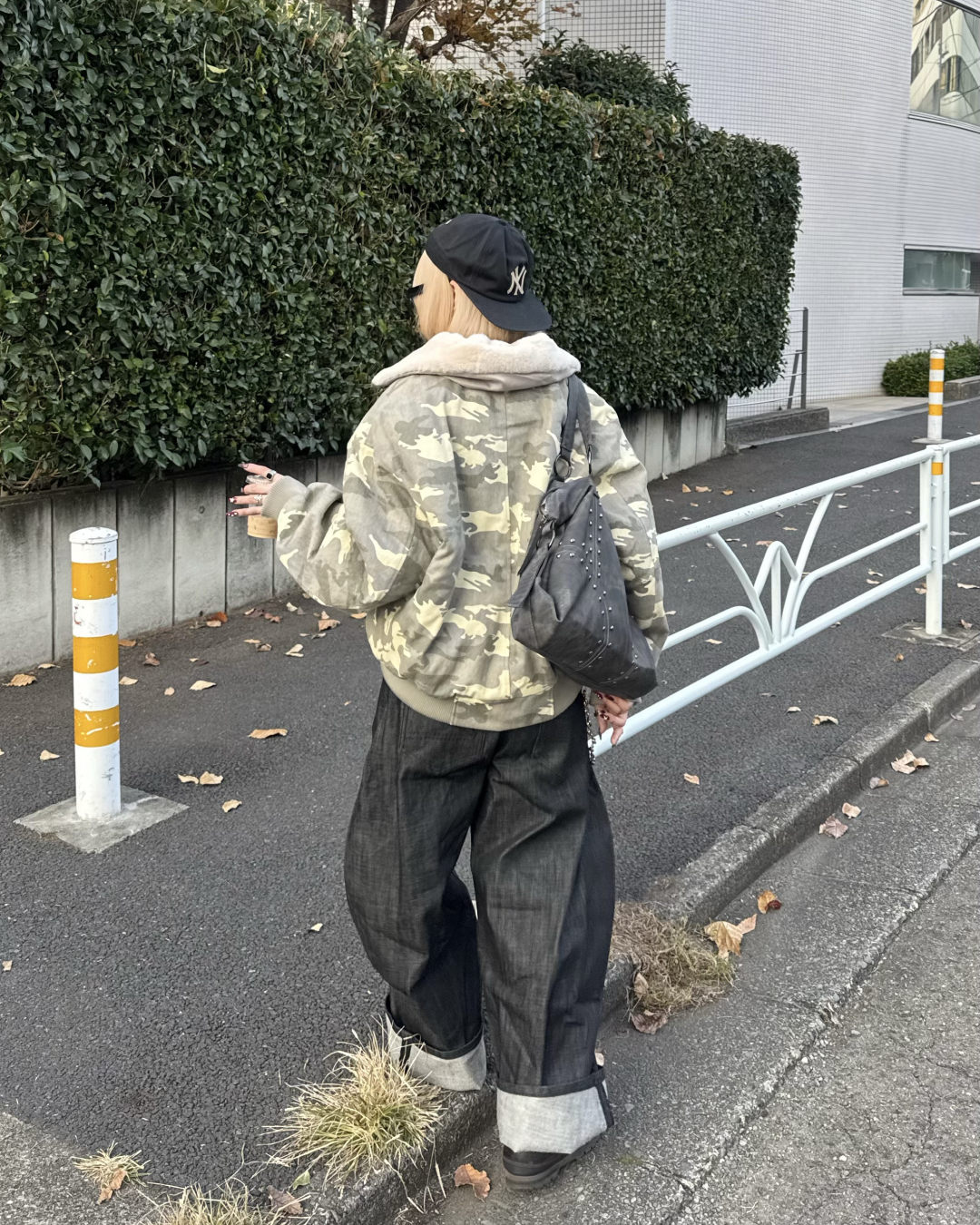 【即納】ファー襟カモフラージュジャケット KM5023