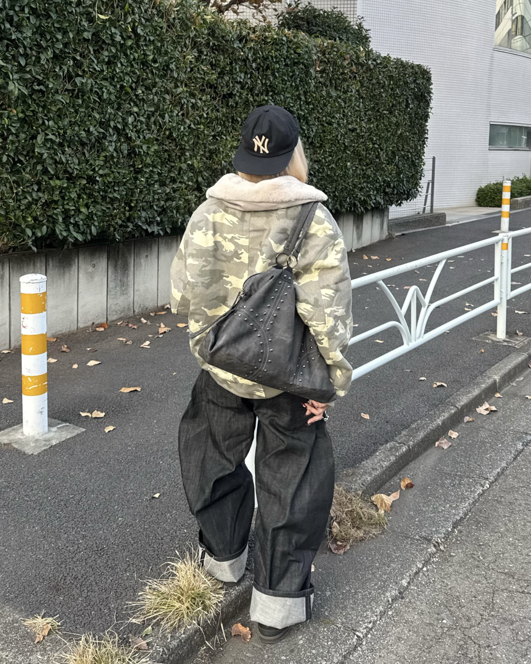 【即納】ファー襟カモフラージュジャケット KM5023