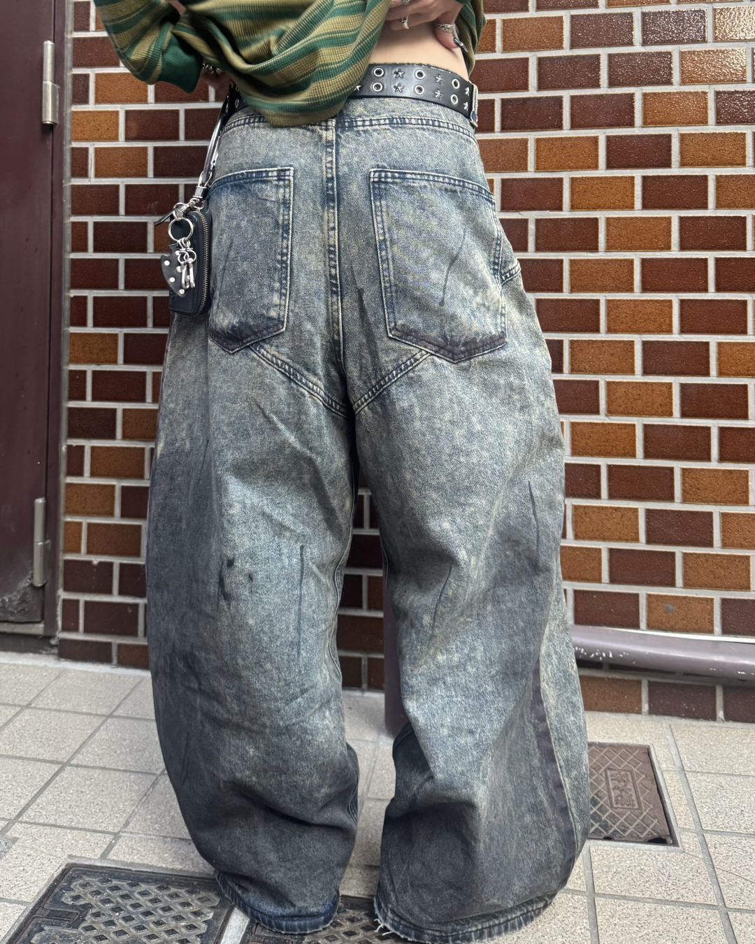 【即納】グラデーション加工デニムパンツ KM5027