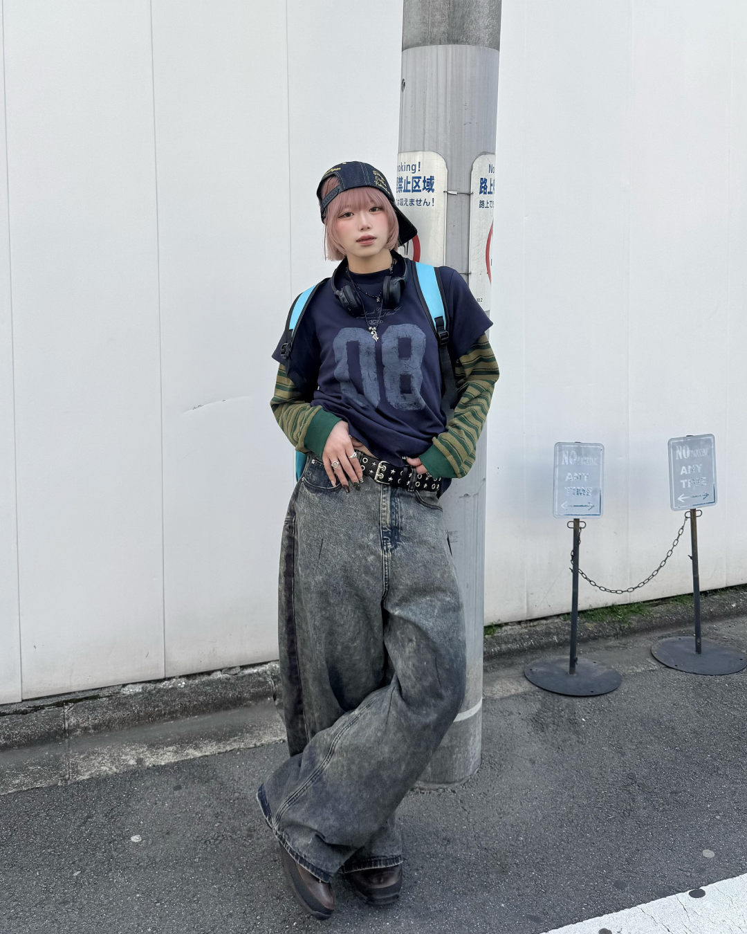 【即納】グラデーション加工デニムパンツ KM5027