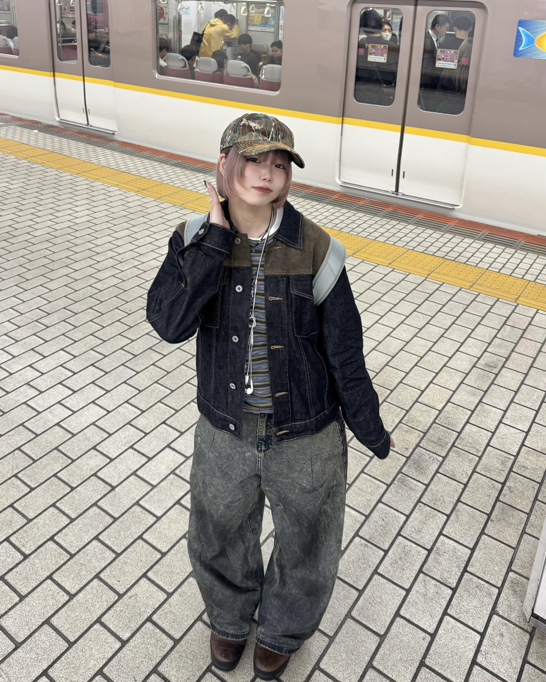 【即納】グラデーション加工デニムパンツ KM5027