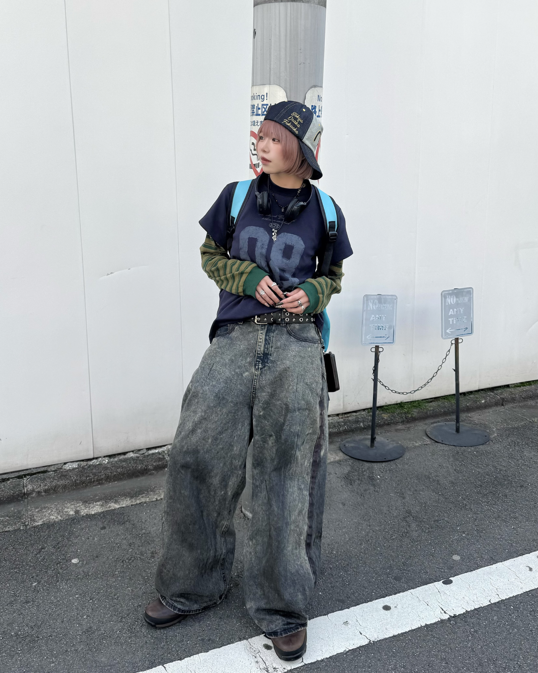 【即納】グラデーション加工デニムパンツ KM5027