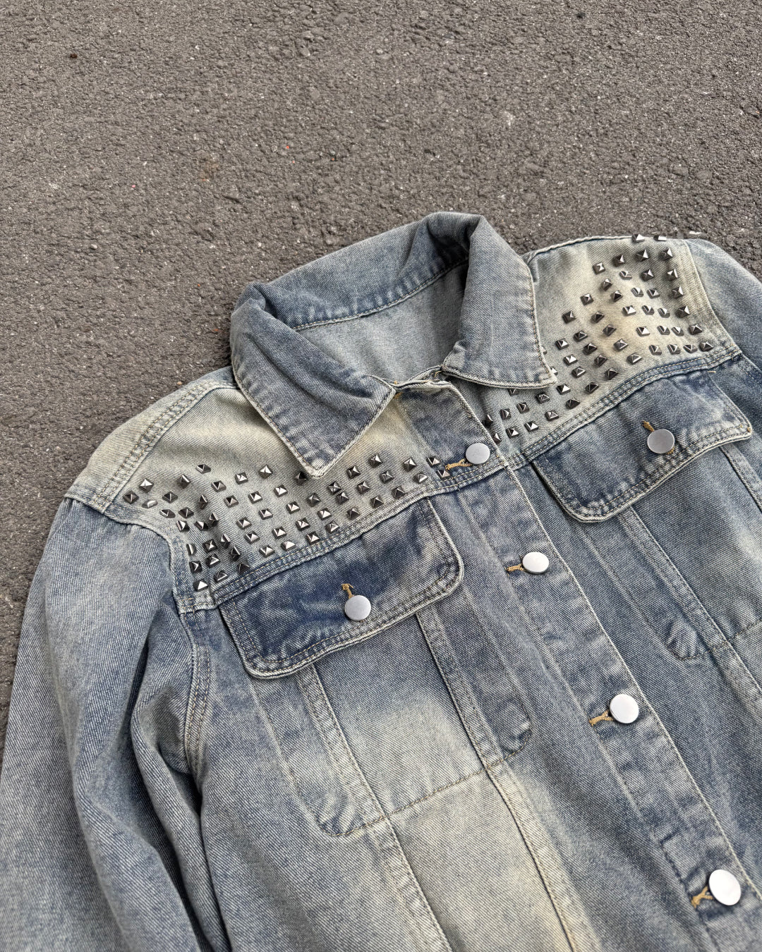 スタッズデニムジャケット KM7003