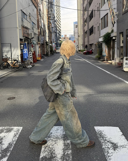 スタッズデニムジャケット KM7003