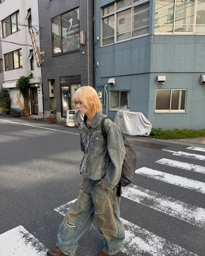 スタッズデニムジャケット KM7003