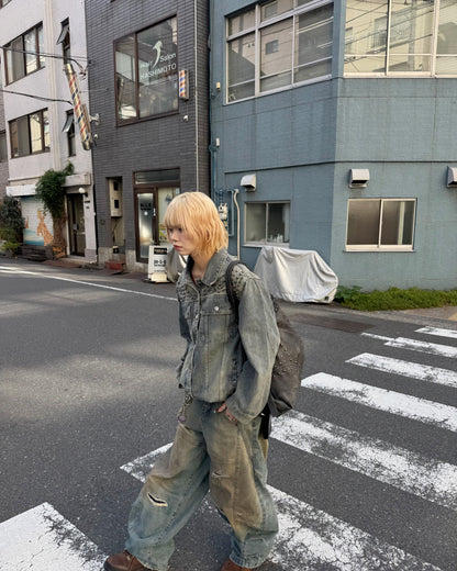 スタッズデニムジャケット KM7003
