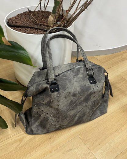 【一部即納】ウォッシュ加工スタッズバッグ KM7004