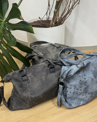 【一部即納】ウォッシュ加工スタッズバッグ KM7004